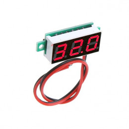 0.28 Inch DC 2.5V-30V 2 Wires Mini Digital Voltmeter Tester (red)