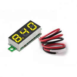 0.28 Inch 30V 2 Wires Mini Digital Voltmeter Tester(yellow)